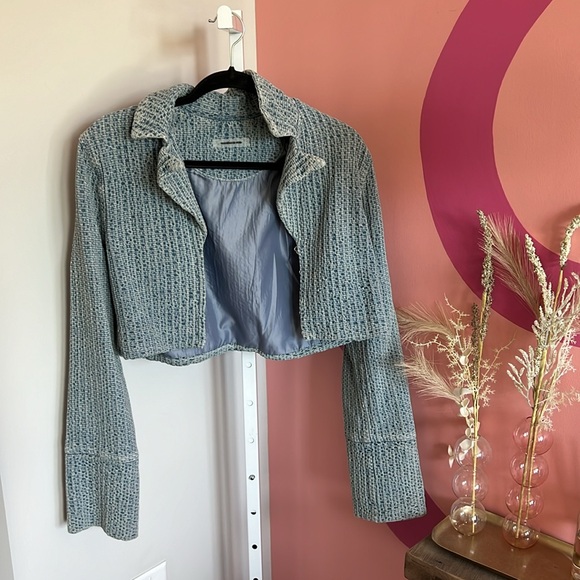 Maniere de Voir Textured Denim Mom Jeans with Matching Jacket - Size UK 8 US 4 - Picture 11 of 13